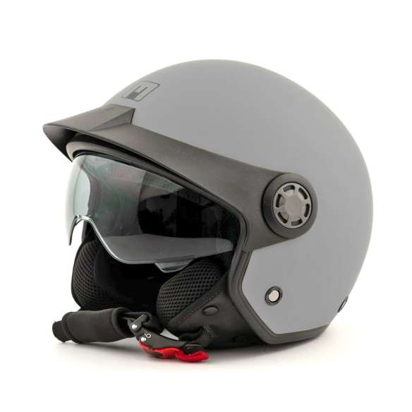 CASCO JET MOTO SCOOTER MPH ONE DOPPIA VISIERA OMOLOGATO ECER-22-05 MATT  BLACK NERO OPACO