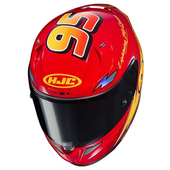 CASCO INTEGRALE HJC RPHA 11 LIGHTNING SAETTA MCQUEEN CARS