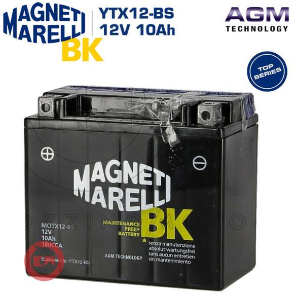 BATTERIA MAGNETI MARELLI YTX12-BS AGM 12V 10AH