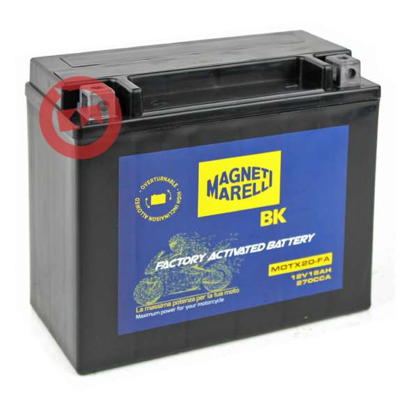 Batteria MAGNETI MARELLI YTX20-BS 12V 18AH 270CCA Sigillata Pronta all'uso  MOTX20-FA