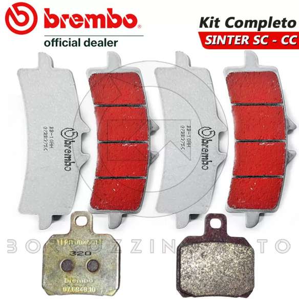 BREMBO Kit Pastiglie Freno Anteriori+Posteriori Per Ducati 848, 1098, Streetfighter | Sinter SA + Carbon Ceramic - 3