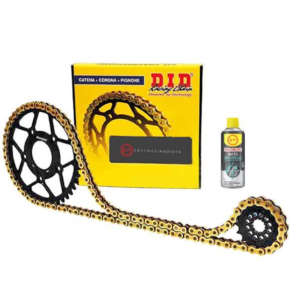 kit catena moto per ducati paso sports906 89-il kit e composto da pignone  corona e catena