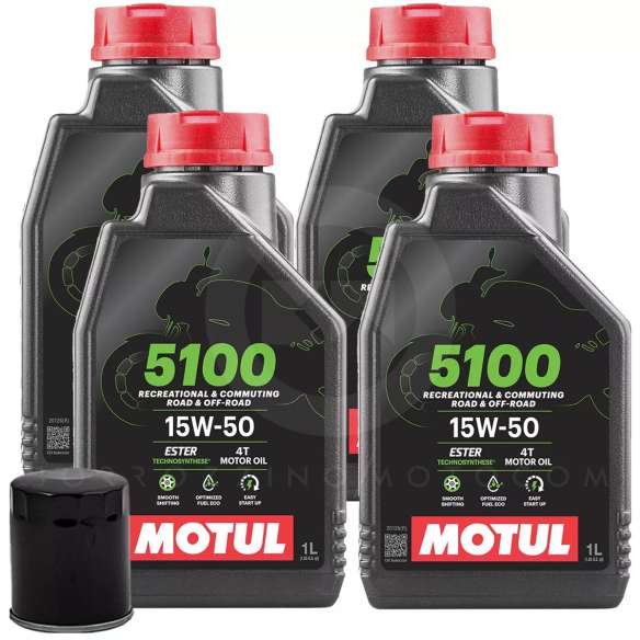 Kit Tagliando Per BMW R1200GS LC 1200 (2013) – Filtro Olio HIFLO + 4LT Olio Motul 5000 10W40