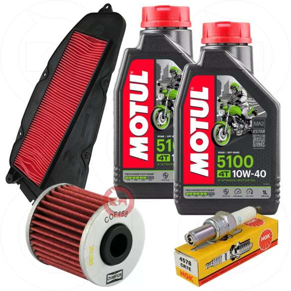 KIT TAGLIANDO YAMAHA MAJESTY 400 OLIO MOTUL FILTRI CANDELA ANNO 2005