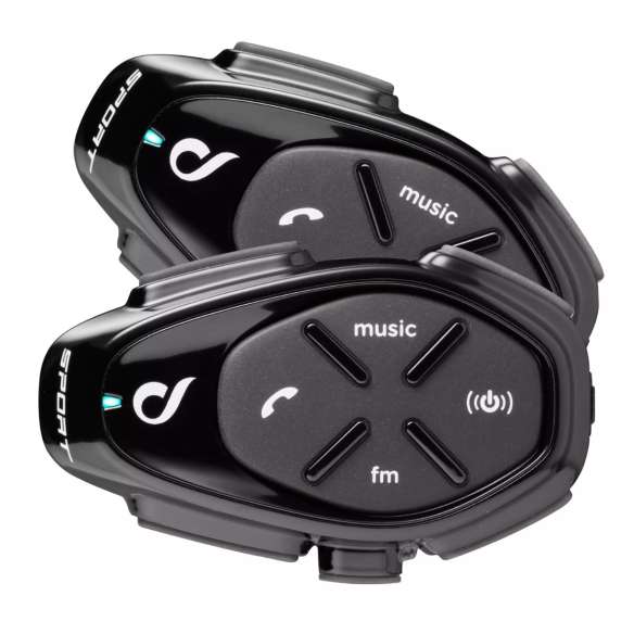 INTERPHONE SPORT SET 2 INTERFONI Cellular Line CASCO MOTO BLUETOOTH  INTERPHOSPORTTP