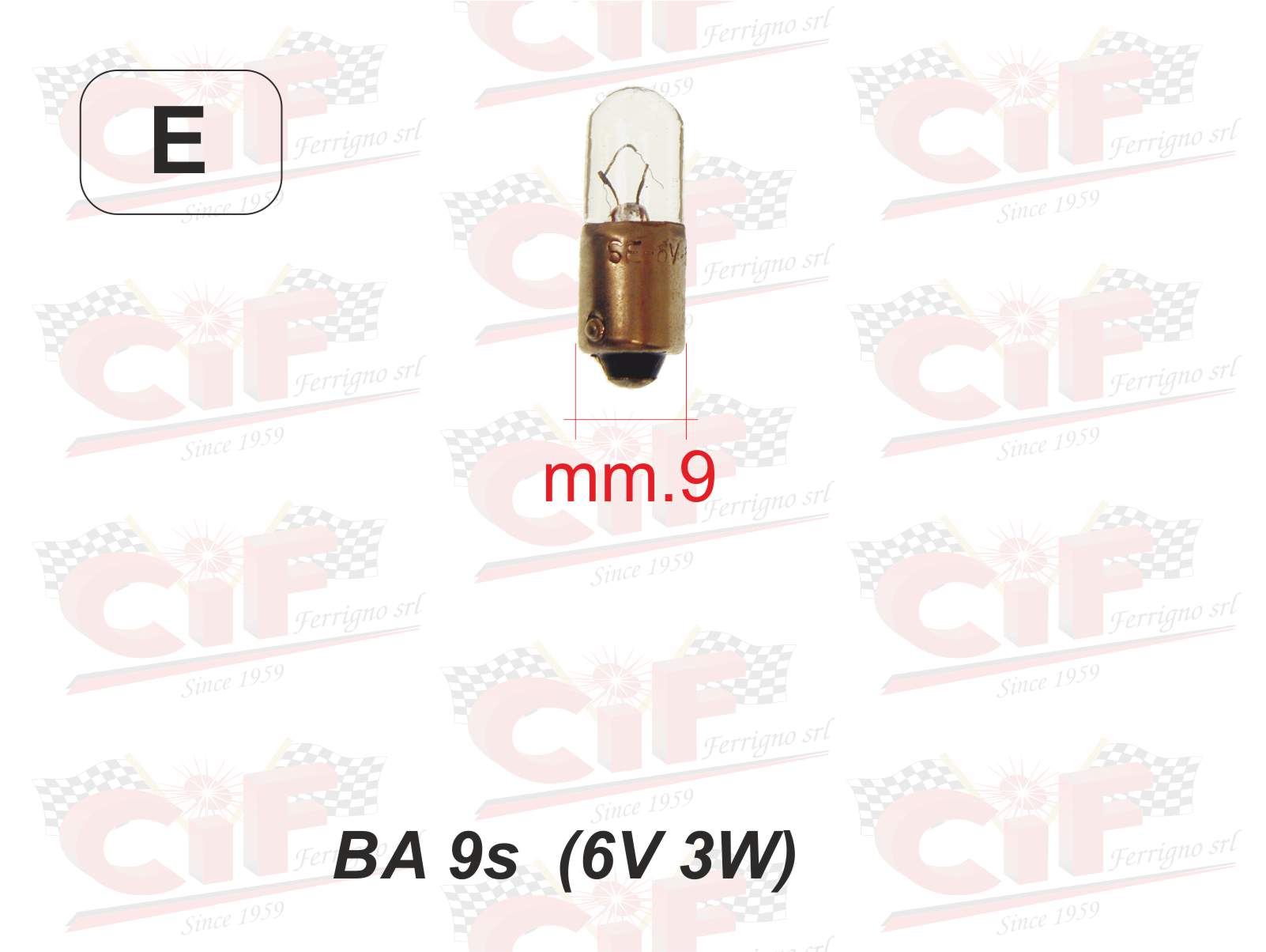 Lampadina Ba 9s (6v 3w) Luce Posizione Anteriore / Posteriore