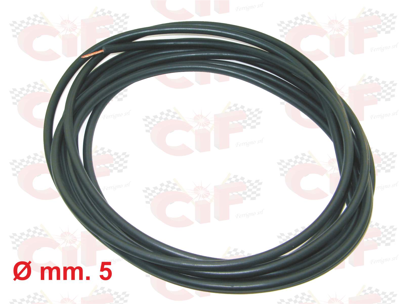 CAVO CANDELA Ø 5 mm. NERO MORBIDO (CONF.MT.5)