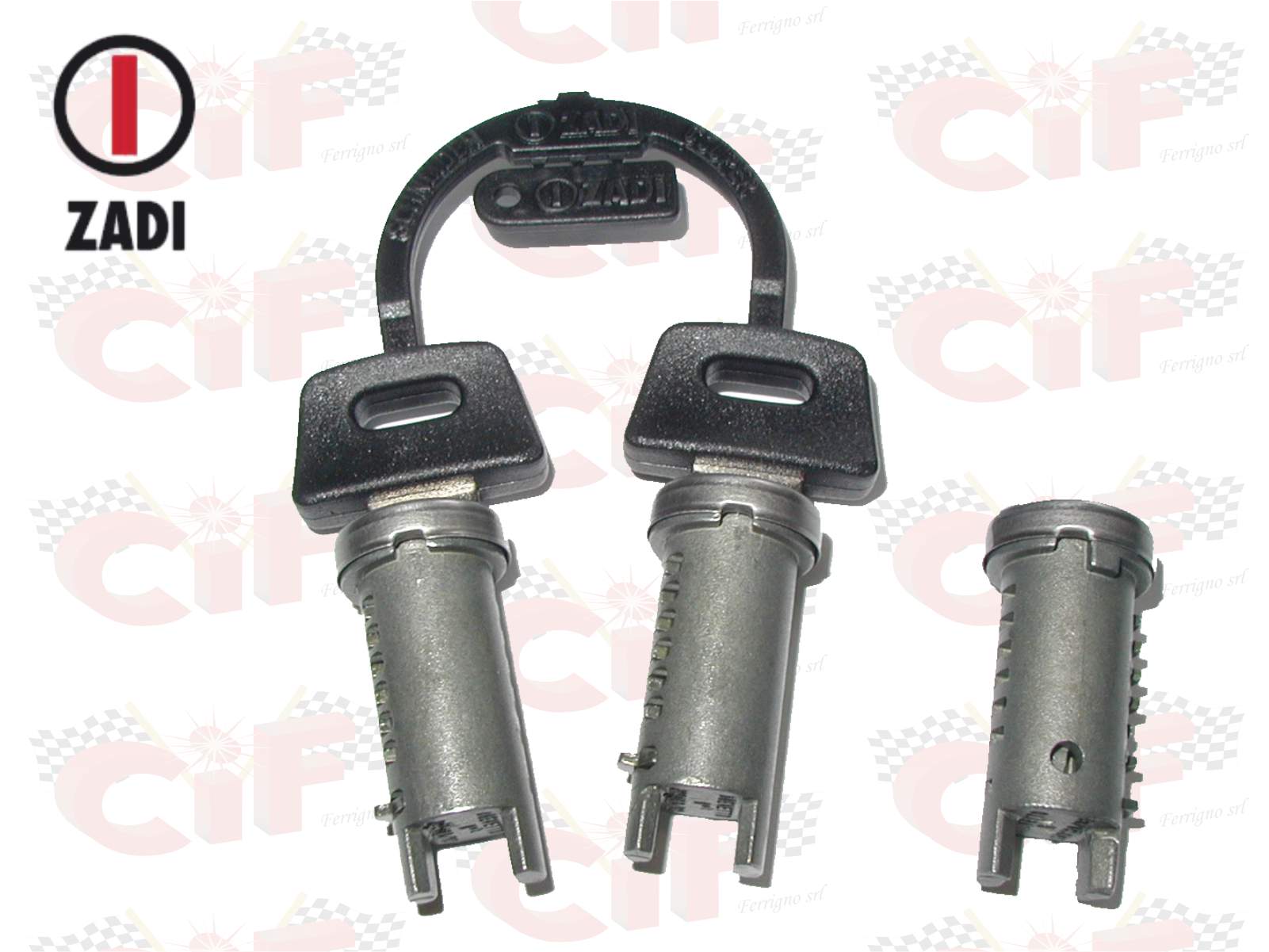 KIT SERRATURE 3 CILINDRETTI 2 CHIAVI VESPA PK-PX-PIAGGIO FREE NRG ZIP RIF. 1792925