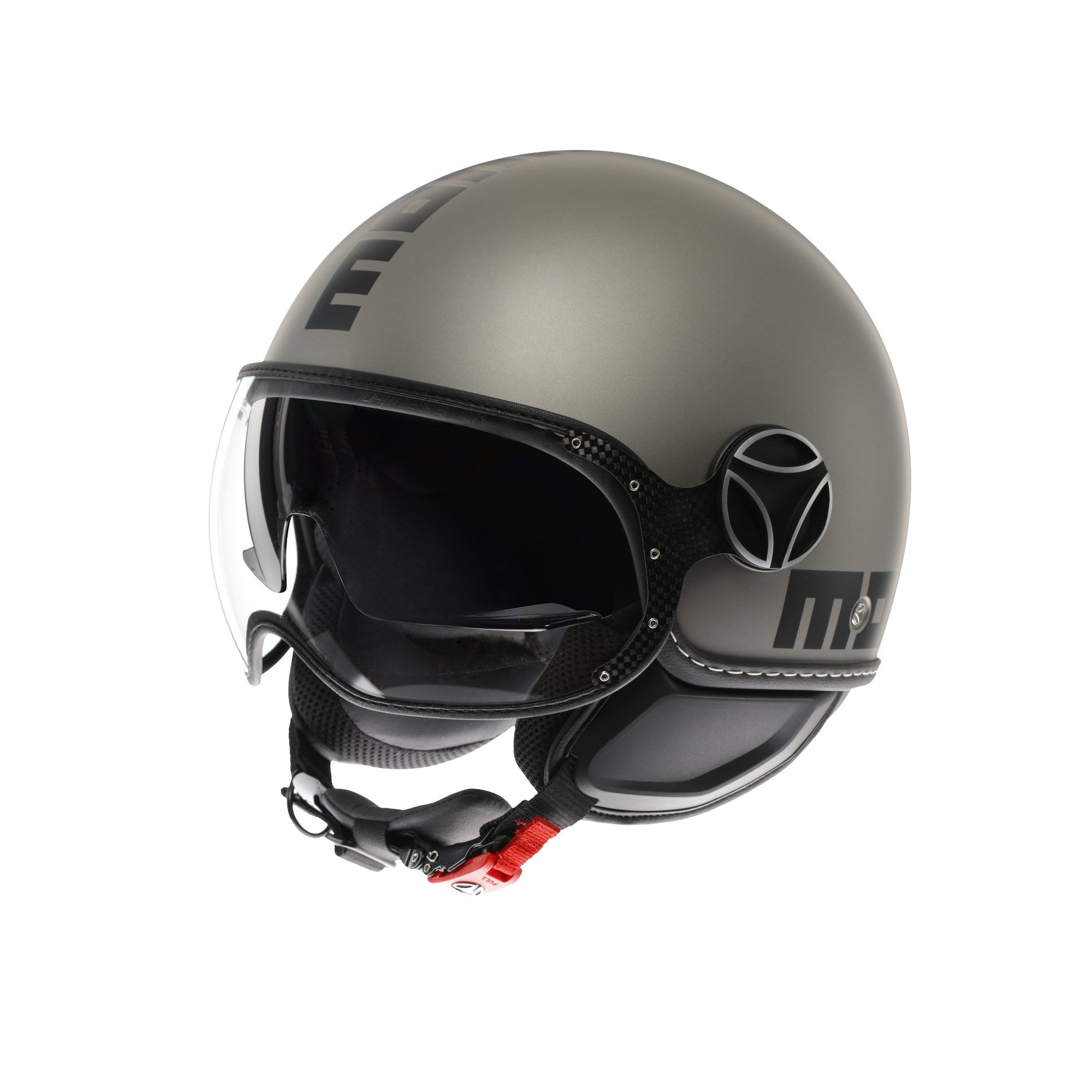 Casco MOMO DESIGN FGTR EVO E2206 Jet Mono Grigio Opaco Matt TITANIUM FROST/BLACK 004