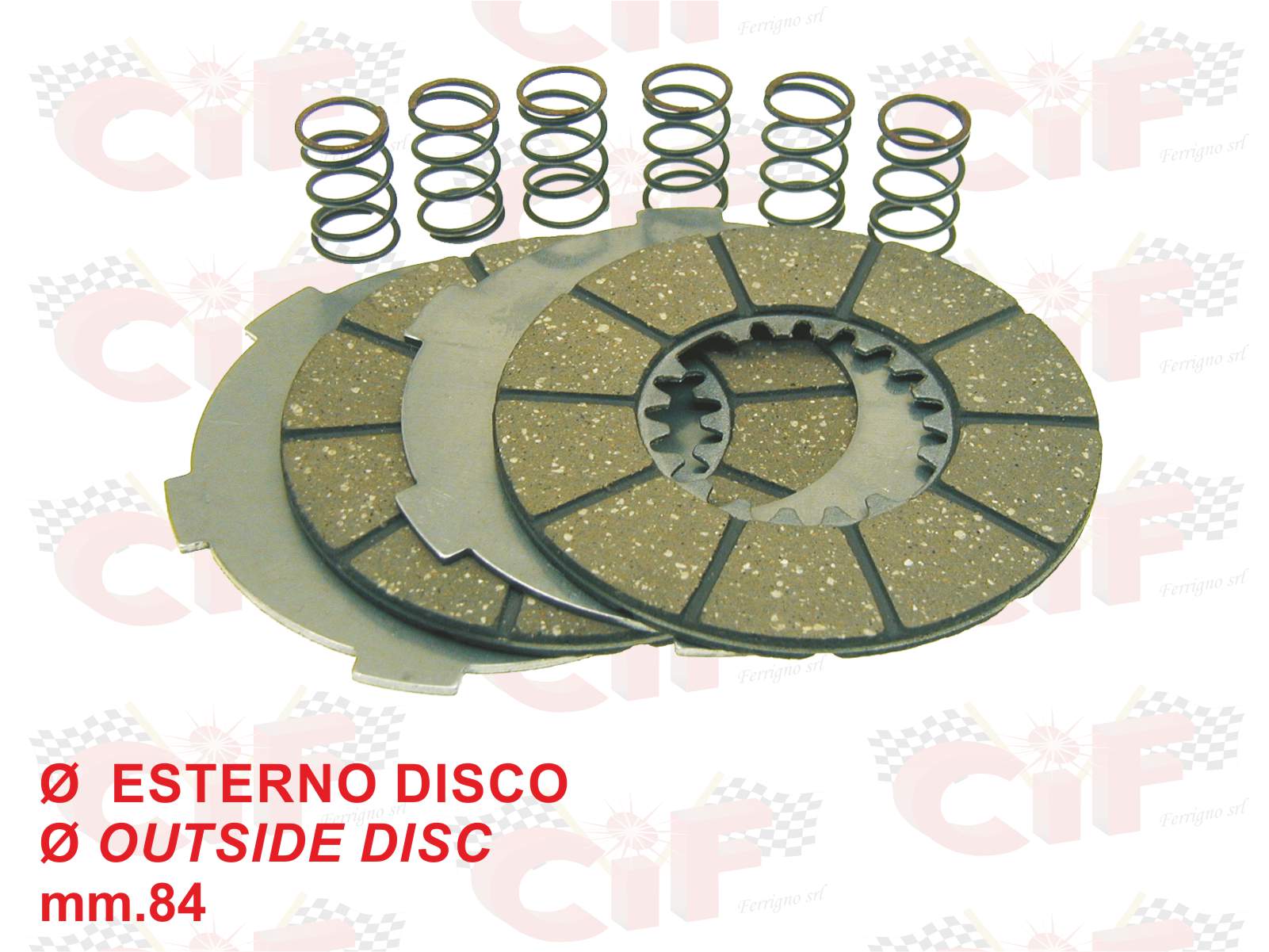 SERIE DISCHI FRIZIONE COMPLETA VESPA 98 - VESPA 125 1948/52