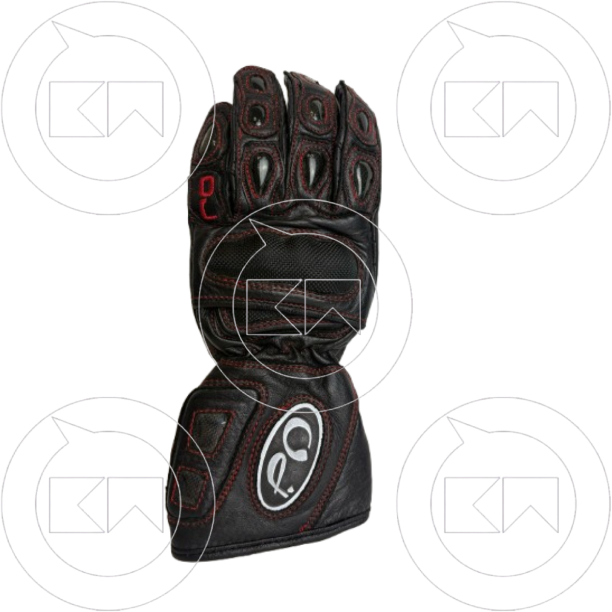 OJ GUANTI BABY SPEED PELLE PROTEZIONE NOCCHE COLORE NERO/ROSSO TAGLIA 12
