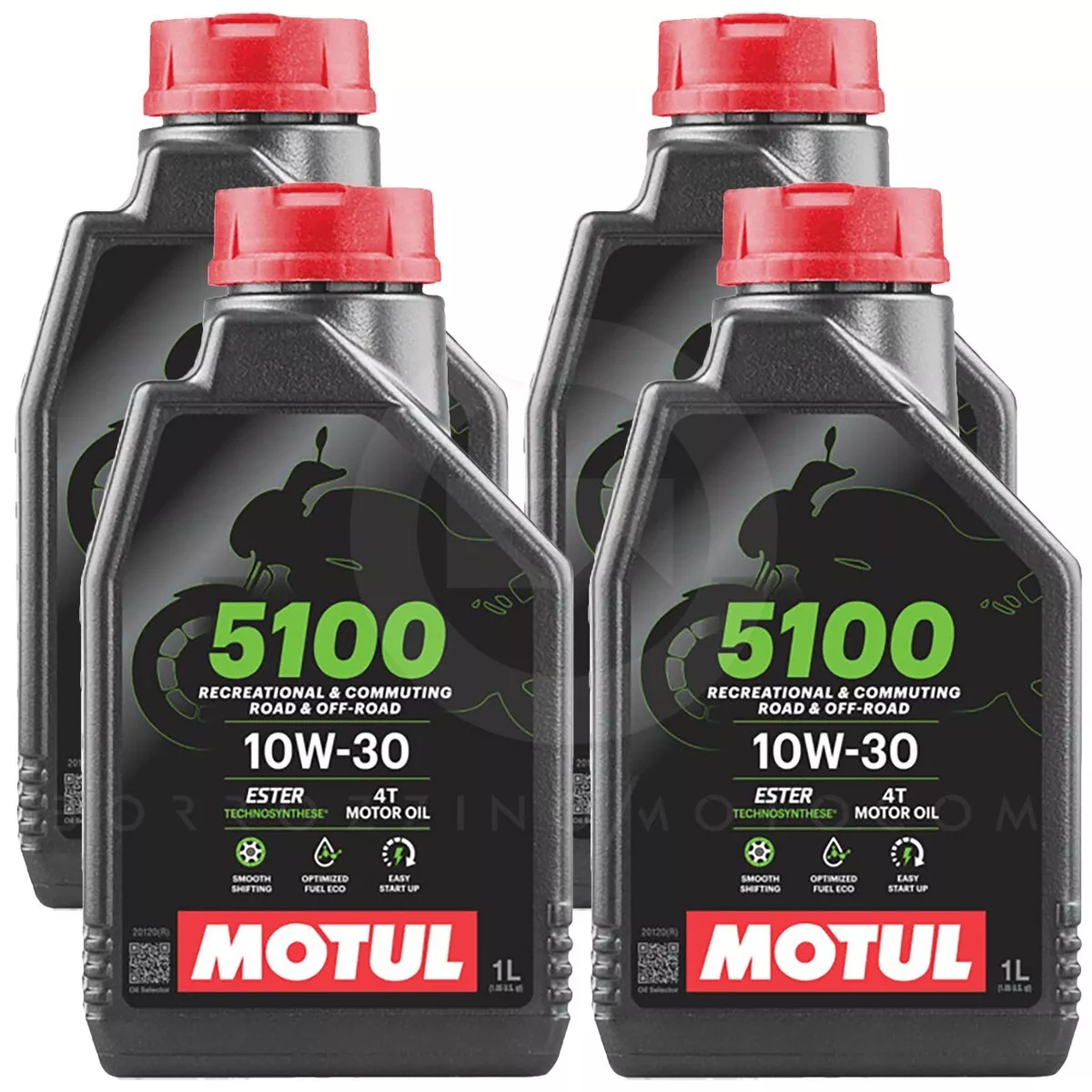 MOTUL 5100 10w30 ESTER SEMISINTETICO 4LT OLIO MOTORE 4T JASO MA2 API SM MOTO