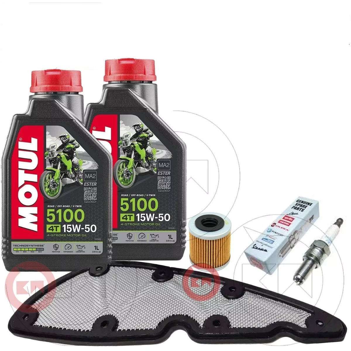 KIT TAGLIANDO OLIO MOTUL 10W40 + FILTRO HIFLO Per Piaggio Beverly GT Cruiser 250 (2004-2009) - 3