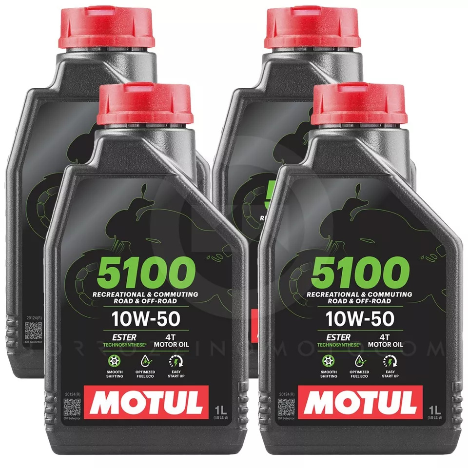 4L OLIO MOTORE MOTUL 5100 10W50 JASO MA2 ESTER MOTO SCOOTER 4T SEMISINTETICO