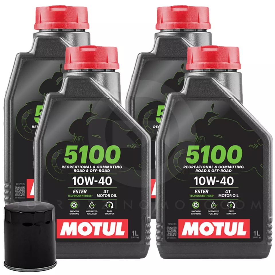 KIT TAGLIANDO OLIO 4 LT MOTUL 5100 10W40 + FILTRO YAMAHA V-MAX 1200