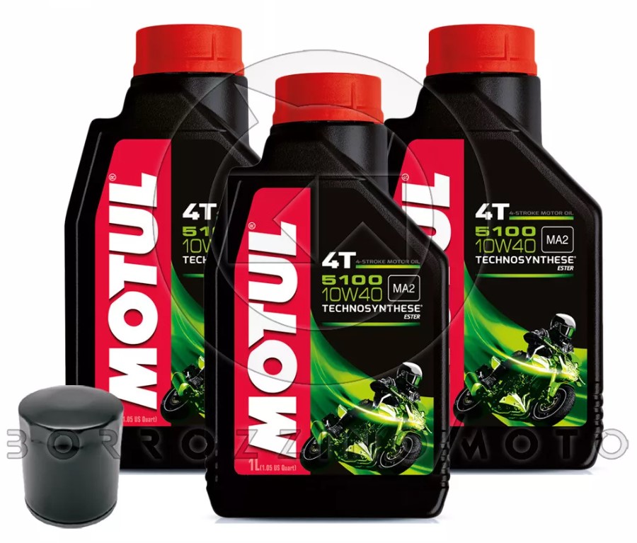 KIT TAGLIANDO OLIO MOTUL 5100 10W40 FILTRO HF303 KAWASAKI EX 300 NINJA SE