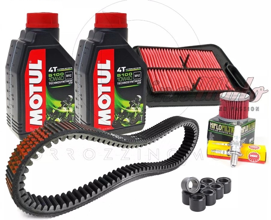 KIT TAGLIANDO CINGHIA GATES RULLI OLIO FILTRO PER SUZUKI BURGMAN 400 L0/L1/L2/L3/K7/K8/K9 