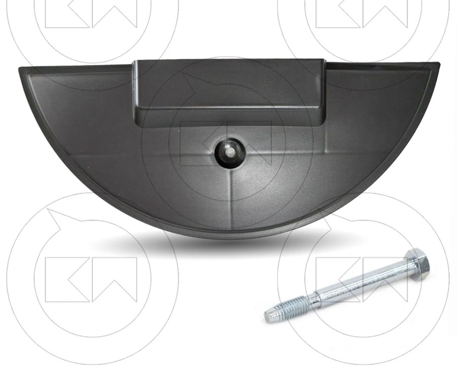 KIT COPRIRUOTA POSTERIORE A MEZZA LUNA ORIGINALE + PERNO VESPA PX 125-150-200