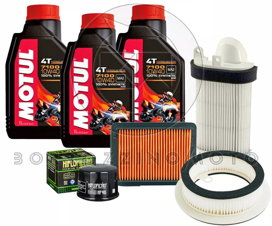 KIT TAGLIANDO FILTRO ARIA/OLIO MOTUL 7100 10w40 PER YAMAHA T-MAX TMAX 500 2008-2011