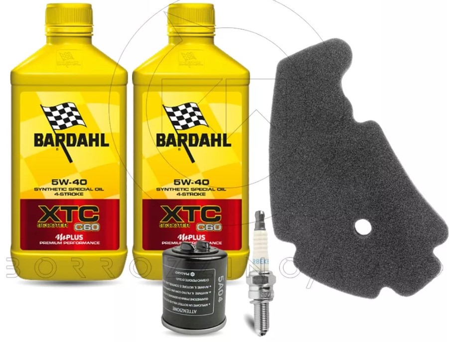 KIT TAGLIANDO OLIO BARDAHL XTC C60 5W40 PIAGGIO BEVERLY TOURER 300 2009-2010