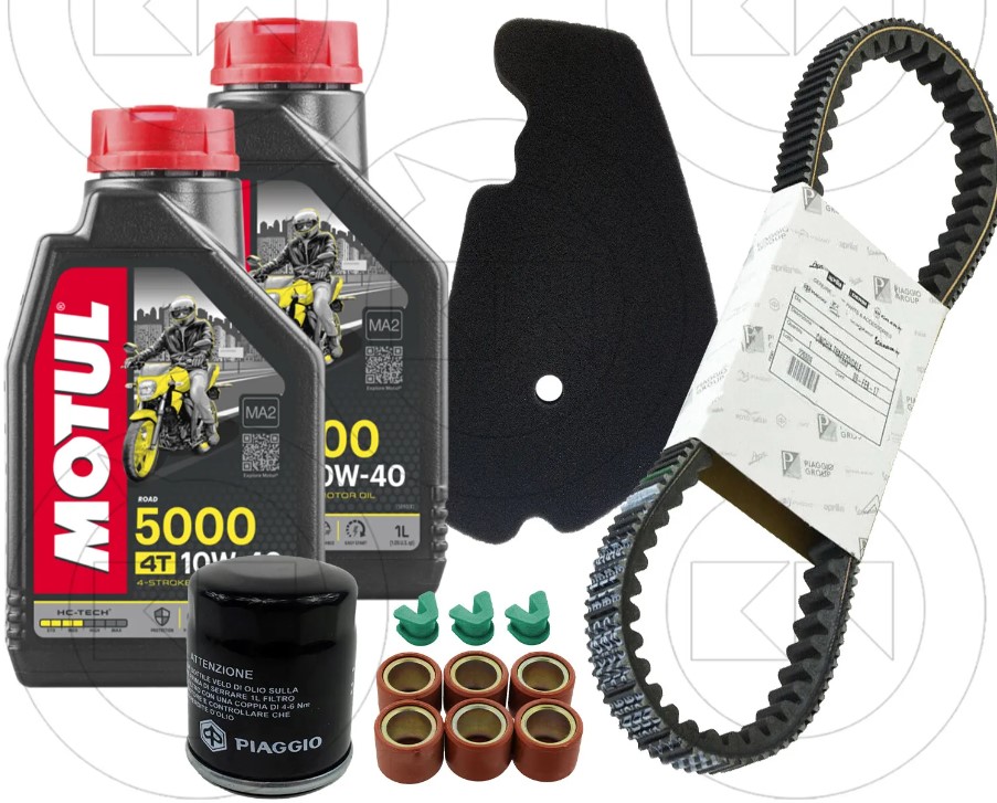 KIT TAGLIANDO CINGHIA OLIO MOTUL 10W40 BEVERLY IE ABS E4 (EMEA) 300/RST 300/CARNABY CRUISER 300