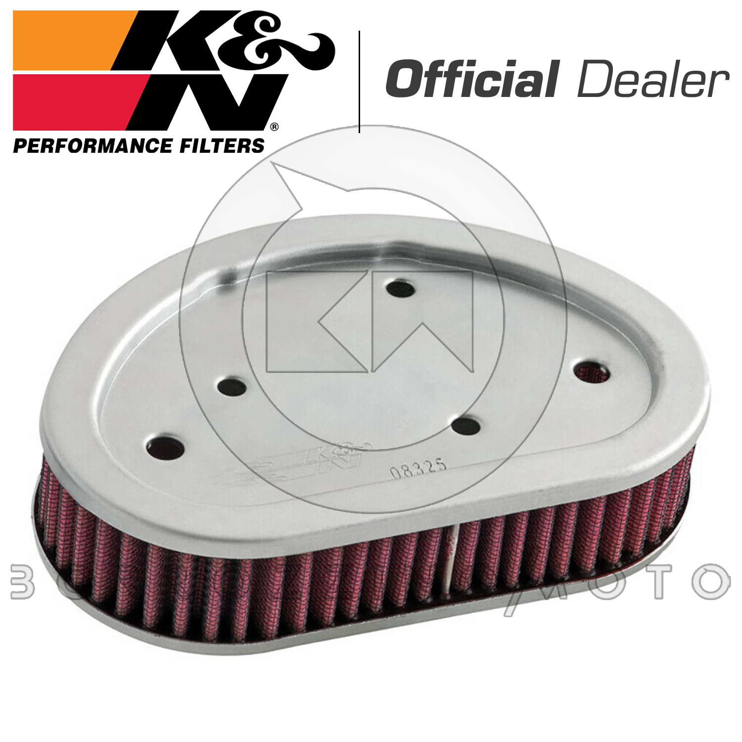 Filtro Aria K&N Per Buell 1125R E 1125CR 2008-2010, Modello BU-1108, Performante, Lavabile E Riutilizzabile
